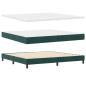 Preview: Boxspringbett mit Matratze Schwarz 100x200 cm Velvet Dunkelgrün