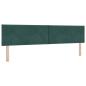 Preview: Boxspringbett mit Matratze Schwarz 100x200 cm Velvet Dunkelgrün