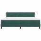 Preview: Boxspringbett mit Kopfteil Dunkelgrün 200 x 200 cm Samt