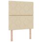 Preview: Boxspringbett mit Matratze mit Kopfteil Creme 80 x 200 cm Stoff