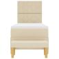 Preview: Boxspringbett mit Matratze mit Kopfteil Creme 80 x 200 cm Stoff