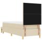 Preview: Boxspringbett mit Matratze mit Kopfteil Creme 80 x 200 cm Stoff