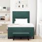 Preview: Boxspringbett mit Matratze Dunkelgrün 120 x 190 cm Samt