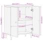 Preview: Beistellschrank 60x33x75 cm Massivholz Mango