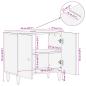 Preview: Waschbeckenunterschrank 62x33x58 cm Massivholz Mango