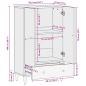 Preview: Highboard 60x33x100 cm Massivholz Mango