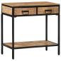 Preview: Konsolentisch 70x35x70 cm Raues Massivholz Mango