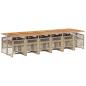 Preview: 13-tlg. Garten-Essgruppe mit Kissen Beige Poly Rattan