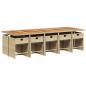 Preview: 11-tlg. Garten-Essgruppe mit Kissen Beige Poly Rattan