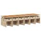 Preview: 13-tlg. Garten-Essgruppe mit Kissen Beige Poly Rattan