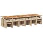 Preview: 17-tlg. Garten-Essgruppe mit Kissen Beige Poly Rattan