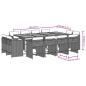 Preview: 13-tlg. Garten-Essgruppe mit Kissen Beige Poly Rattan