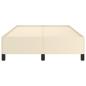 Preview: Bettgestell ohne Matratze Creme 120x190 cm Kunstleder