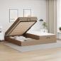 Preview: Bettgestell mit Matratze Cappuccino 200 x 200 cm Kunstleder