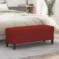 Preview: ARDEBO.de - Sitzbank Weinrot 100x35x41 cm Stoff