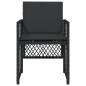 Preview: Gartenstühle mit Kissen 4 Stk. Schwarz Poly Rattan
