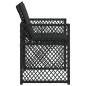 Preview: Gartenstühle mit Kissen 4 Stk. Schwarz Poly Rattan