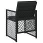 Preview: Gartenstühle mit Kissen 4 Stk. Schwarz Poly Rattan
