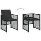 Preview: Gartenstühle mit Kissen 4 Stk. Schwarz Poly Rattan
