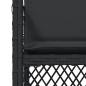 Preview: Gartenstühle mit Kissen 4 Stk. Schwarz Poly Rattan