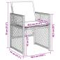Preview: Gartenstühle mit Kissen 4 Stk. Schwarz Poly Rattan