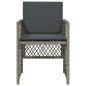 Preview: Gartenstühle mit Kissen 4 Stk. Grau Poly Rattan