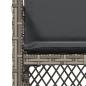 Preview: Gartenstühle mit Kissen 4 Stk. Grau Poly Rattan