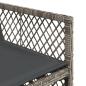 Preview: Gartenstühle mit Kissen 4 Stk. Grau Poly Rattan