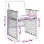Preview: Gartenstühle mit Kissen 4 Stk. Grau Poly Rattan