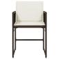 Preview: Gartenstühle mit Kissen 4 Stk. Braun Poly Rattan