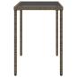 Preview: 5-tlg. Garten-Essgruppe mit Kissen Grau Poly Rattan