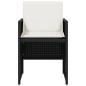 Preview: 5-tlg. Garten-Essgruppe mit Kissen Schwarz Poly Rattan