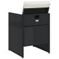 Preview: 5-tlg. Garten-Essgruppe mit Kissen Schwarz Poly Rattan