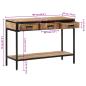 Preview: Konsolentisch 100x35x70 cm Raues Massivholz Mango