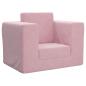 Preview: ARDEBO.de - Schlafsofa für Kinder Rosa Weicher Plüsch