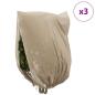 Preview: Frostschutzpflanzenfleeceabdeckungen 3 pcs Beige 2,4 x 2 m