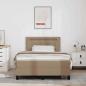 Preview: Bettgestell mit Matratze Cappuccino 120 x 190 cm Kunstleder