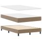 Preview: Bettgestell mit Matratze Cappuccino 120 x 190 cm Kunstleder