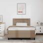 Preview: Bettgestell mit Matratze Cappuccino 120 x 190 cm Kunstleder