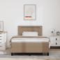 Preview: Bettgestell mit Matratze Cappuccino 120 x 190 cm Kunstleder