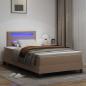 Preview: Bettgestell mit Matratze Cappuccino 120 x 190 cm Kunstleder
