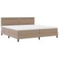 Preview: Bettgestell mit Matratze Cappuccino 200 x 200 cm Kunstleder