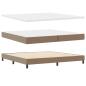 Preview: Bettgestell mit Matratze Cappuccino 200 x 200 cm Kunstleder