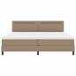 Preview: Bettgestell mit Matratze Cappuccino 200 x 200 cm Kunstleder