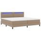 Preview: Bettgestell mit Matratze Cappuccino 200 x 200 cm Kunstleder