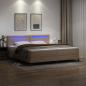 Preview: Bettgestell mit Matratze Cappuccino 200 x 200 cm Kunstleder