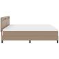 Preview: Bettgestell mit Matratze Cappuccino 200 x 200 cm Kunstleder