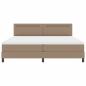 Preview: Bettgestell mit Matratze Cappuccino 200 x 200 cm Kunstleder