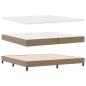 Preview: Bettgestell mit Matratze Cappuccino 200 x 200 cm Kunstleder