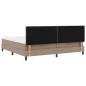 Preview: Bettgestell mit Matratze Cappuccino 200 x 200 cm Kunstleder